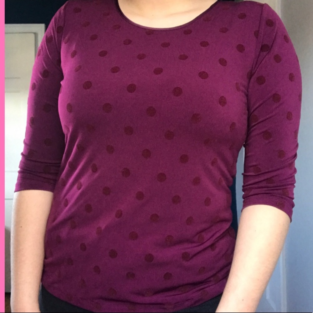 ANN TAYLOR Polka dot blouse